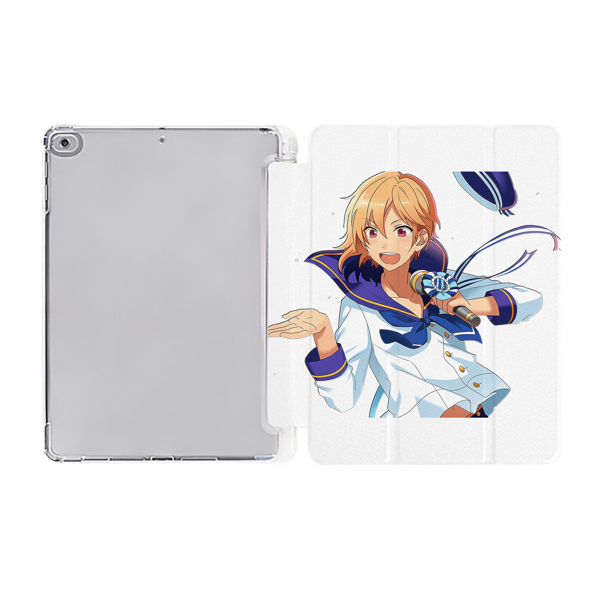 （画像用） あんさんぶるスターズ! Ensemble Stars IPad ケース ペン収納付き 三つ折りスタンド PUレザー×シリコン 対応機種9.5/10.5/10.9インチ
